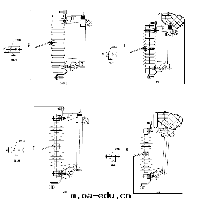 外(wài)形及(jí)安(ān)裝(zhuāng)尺寸(cùn)
